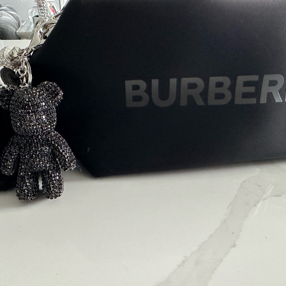 Burberry Black Clutch with Bear Charm